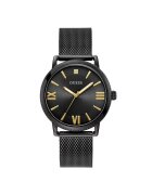 GUESS Ceas barbatesc 42 mm - curea din otel - negru - mecanism quartz - rezistenta la apa 5 ATM