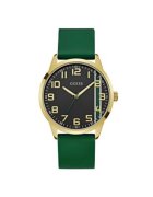 GUESS Ceas barbatesc 44 mm - carcasa din otel - curea din silicon - verde - rezistenta la apa 5 ATM