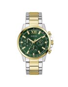 GUESS Ceas barbatesc GW0900G5 - Quartz - 46mm - verde - curea din otel auriu - 5ATM