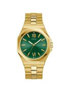 GUESS Ceas barbatesc model GW0849G2 - quartz - 44mm - verde - curea din otel aurie