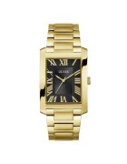 GUESS Ceas barbatesc model GW0896G2 - mecanism Quartz - carcasa neagra - curea din otel aurie - 34mm