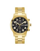 GUESS Ceas barbatesc model GW0917G2 - carcasa 44mm - curea din otel - culoare aurie - mecanism quartz - rezistenta la apa 5 ATM