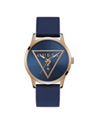 GUESS Ceas barbatesc model U1409G4M - 43 mm - curea silicon - carcasa otel - albastru - rezistenta la apa 5 ATM