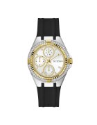 GUESS Ceas dama GW0879L1 - 39mm - curea silicon - negru/auriu - mecanism quartz - rezistent la apa 3 ATM