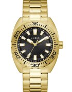GUESS Ceas quartz cu logo East - Auriu