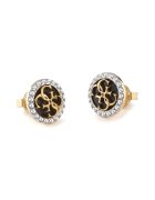 GUESS Cercei decorati cu cristale - Auriu/Negru