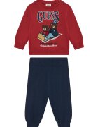 GUESS Compleu Pulover si Pantaloni - rosu/bleumarin - textil
