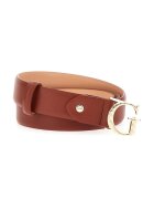 GUESS Curea de piele ecologica cu catarama cu nit - Maro cognac
