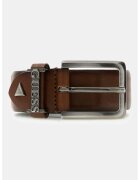 GUESS Curea din piele cu catarama metalica Adj - Maro