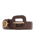 GUESS Curea din piele ecologica cu logo metalic Marsha - Maro inchis