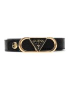 GUESS Curea ingusta cu catarama cu nit Serenova - Negru/Maro nisip