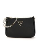 GUESS Etui din piele ecologica saffiano - Negru