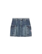 GUESS Fusta din denim cu buzunare laterale