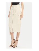 GUESS Fusta midi din amestec de in si lyocell