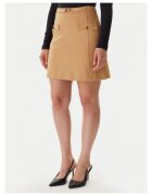 GUESS Fusta trapezoidala de dama bej - 100% bumbac