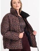 GUESS Geaca cu animal print - Negru/Maro