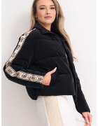 GUESS Geaca cu benzi logo - Negru