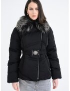 GUESS Geaca cu captuseala din blana sintetica - Negru