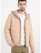 GUESS Geaca cu gluga si finisaj rezistent la apa - Maro camel