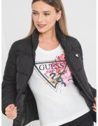 GUESS Geaca matlasata cu fermoar - Negru