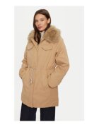 GUESS Geaca parka cu guler din blana sintetica