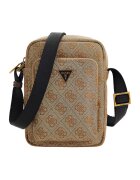 GUESS Geanta crossbody cu imprimeu logo Vezzola - Maro/Bej