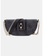 GUESS Geanta crossbody cu model logo - Gri inchis