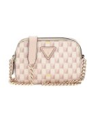 GUESS Geanta crossbody cu model Vikky II - Alb/Roz prafuit