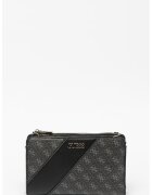 GUESS Geanta crossbody de piele ecologica Camy - Negru/Gri