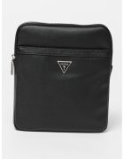 GUESS Geanta crossbody de piele ecologica cu logo Certosa - Negru