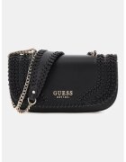 GUESS Geanta crossbody din piele ecologica cu bareta din lant - Negru