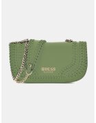 GUESS Geanta crossbody din piele ecologica cu bareta din lant - Verde deschis