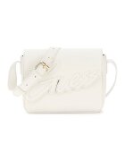 GUESS Geanta crossbody din piele ecologica cu logo in relief - Auriu/Crem
