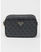 GUESS Geanta crossbody din piele ecologica cu model logo Meridian - Negru stins