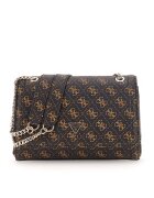 GUESS Geanta crossbody din piele ecologica - Negru/Caramel