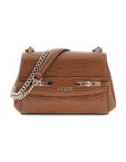 GUESS Geanta crossbody mica cu clapa Melinda - Maro cognac