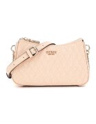 GUESS Geanta crossbody mini din piele ecologica cu logo metalic Betula - Piersica
