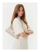 GUESS Geanta dama Neda OFF WHITE LOGO - material textil - dimensiuni universale