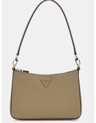 GUESS Geanta de piele ecologica cu bareta de umar si logo Jazlynn - Kaki
