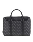 GUESS Geanta de piele ecologica cu maner si logo - Negru/Gri