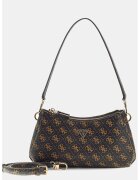 GUESS Geanta de umar cu model logo Noelle - Maro inchis