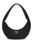 GUESS Geanta din material textil cu bareta de umar si logo metalic - Negru