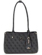 GUESS Geanta din piele ecologica cu bareta de umar cu logo - Negru/Gri carbune