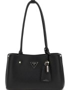GUESS Geanta din piele ecologica cu bareta de umar si aplicatie logo Meridian - Negru