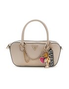 GUESS Geanta din piele ecologica cu maner si talismane - Maro taupe deschis