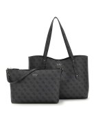 GUESS Geanta tote din piele ecologica Brenton - Gri carbune
