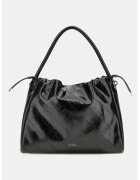 GUESS Geanta tote din piele ecologica cu snururi - Negru