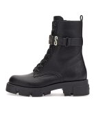 GUESS Ghete biker cu logo metalic - Negru