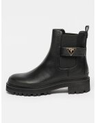 GUESS Ghete Chelsea de piele ecologica si material textil - Negru