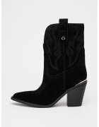 GUESS Ghete cowboy de piele intoarsa - Negru